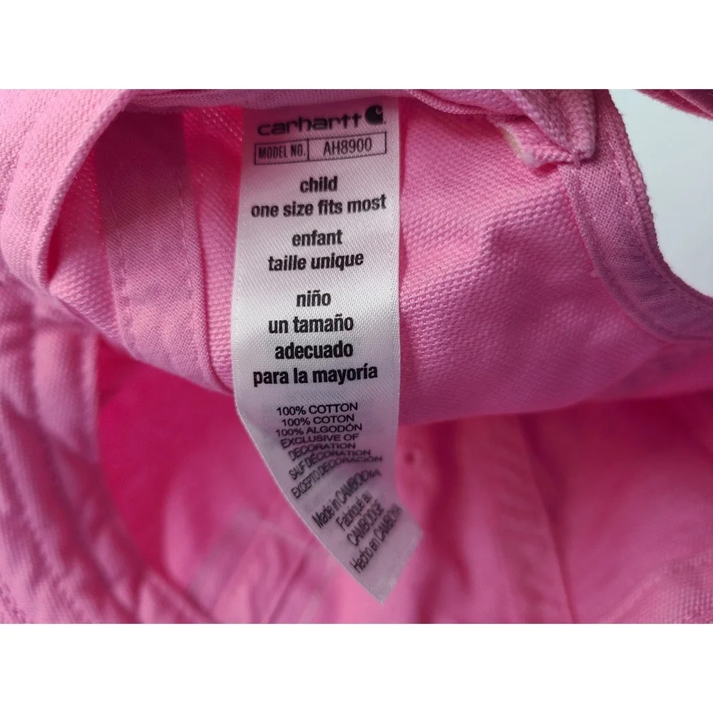 Child Carhartt Adjustable Hat Cap Cotton Casual Outdoors‎ Farm Girl Youth Pink
